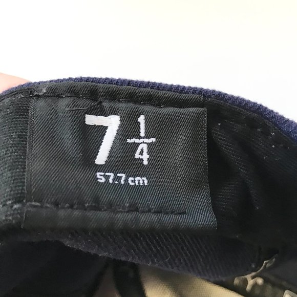 Vintage New Era Team US USA Script Baseball Cap Hat Blue Camo Size 7-1/4 - Picture 10 of 12